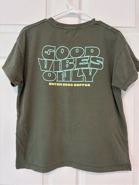 Dutch Bros Olive Green Logo T‑Shirt